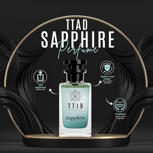 Image of TTAD Sapphire Luxury Perfume for Men 100ml | Long Lasting Aquatic Eau De Parfum | Fresh Watermelon, Lavender & Bergamot with Lotus, Jasmine, Sandalwood & Musk | Premium Daily Fragrance for Men