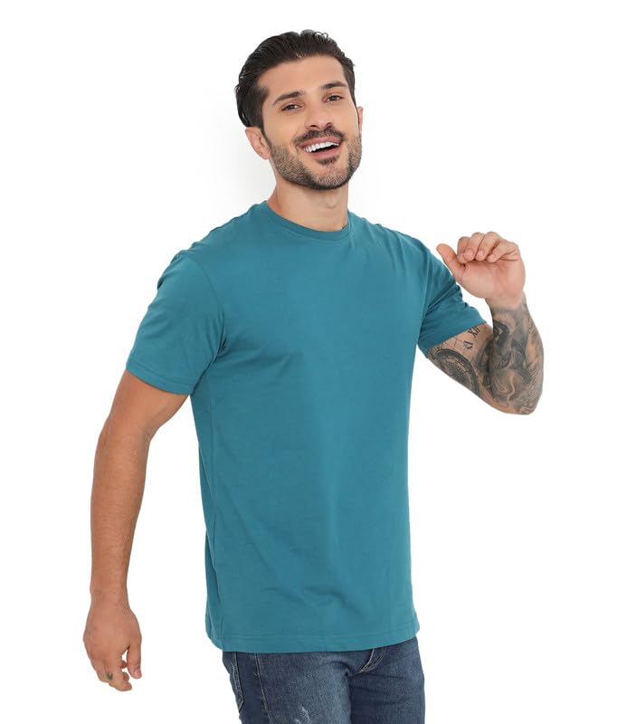 Image of Rivolta Men's Solid Regular Fit T-Shirt