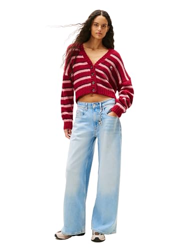 Tommy Jeans Women's Charlie Mid Rise Loose Wide Leg Jeans