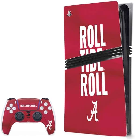 Skinit Decal Gaming Skin Compatible with PS5 Pro Bundle - Officially Licensed University of Alabama Primary Logo Design