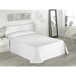 Colchas De Hotel DH DHestia - Colcha Loneta de Cama Especial Hoteles de 320 gr Modelo Tamara (Cama 90/105, Blanco)