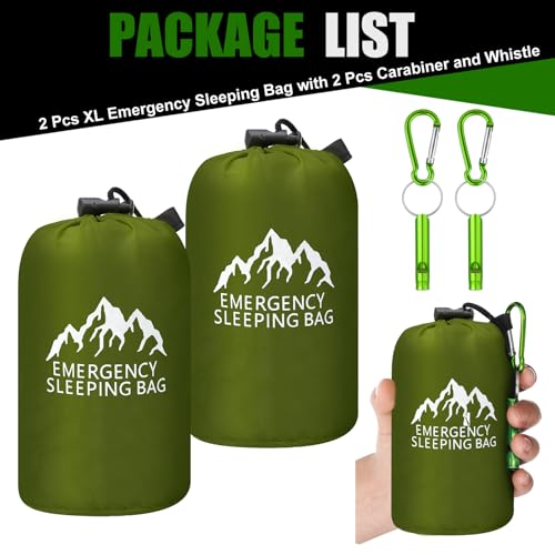 Oudain Bolsa de Dormir de Emergencia XL 2 piezas 240 cm x 125 cm miniatura 3