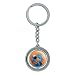 Sesame Street Vintage Cookie Monster Keychain Spinning Round Chrome Plated Metal