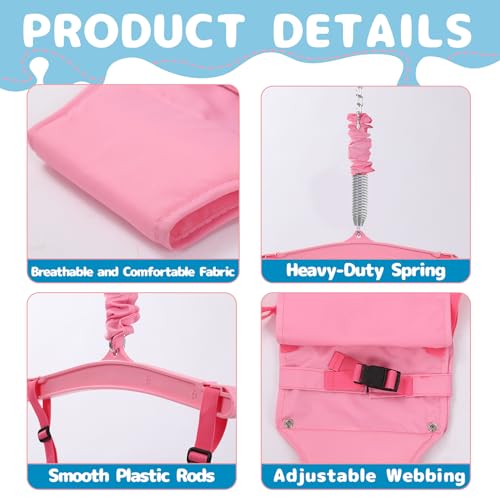 2 in 1 Toddler Swing & Jumper, Swing Set for Indoor/Outdoor, Baby Jumpers and Bouncers, Easy to Assemble & Store, Suitable for Aged 6 Months to 10 Years Old (Pink) - Image 4