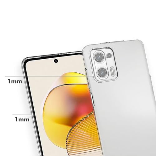 Image of COVERBLACK Soft Rubber Silicon Clear Case Back Cover Compatible for Motorola Edge 20 Fusion 5G - Transparent