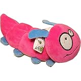 goDog Bugs Caterpillar with Chew Guard Technology Plush Squeaker Dog Toy, Pink, Small