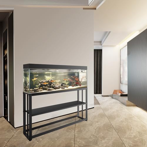 Akenow 55-75 Gallon Fish Tank Stand with Storage Shelf, 48.5 x14.9 x 29.2 Inch Aquarium Stand, Turtle Tank, Reptile Terrariums and Breeder Tank Stand,980LBS Capacity, Black by Akenow - Image 7