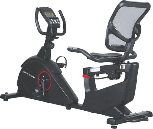 Cosco 77R Recumbent Exercise Bike with Adjustable Magnetic Resistance, LCD Display, and Ergonomic...
