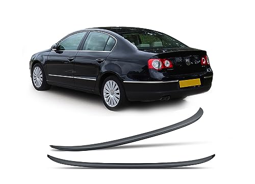 Alerón trasero de labio, alerón, color negro brillante, apto para Passat B6 y adhesivo doble