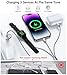 Temdan for Travel Essentials,3 in 2 USB C Cable for Apple Watch Charger/iPhone 17 Charger/Lightning,Multi Charging Cable Cord,Vacation Camping Essentials,Portable Designed for iWatch &iPhone 16-12-4FT