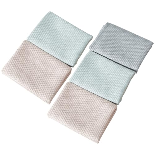 DECOMELODY 5 Piezas Paños de Cocina Absorbentes Paños de Limpieza Multifuncionales para Cocina y Vehículos Toallas Suaves sin Pelusa Secado Rápido y Uso Versátil Hogar y Color Aleatorio