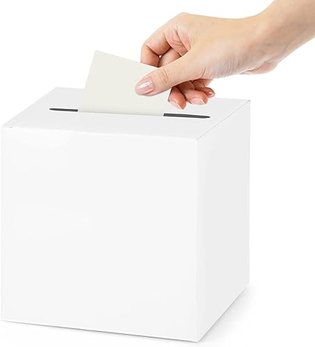 Caja de tarjetas blanca para regalos de boda, buzón de cartón para recepción de boda, baby showers, aniversario, fiesta de cumpleaños, decoración de