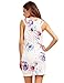 Floerns Women's Sleeveless Floral Printed Bodycon Zipper Wrap Dress
