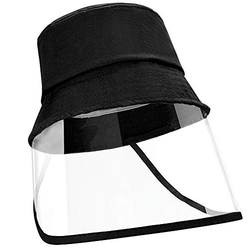 Homealexa Chapeau de Pêcheur, Casquette Anti-UV Anti-Poussière Anti-Salive avec Visière Transparente Protection pour Plein Visage Unisexe Enfant pour Vacances, Pêche, Voyage, Plage