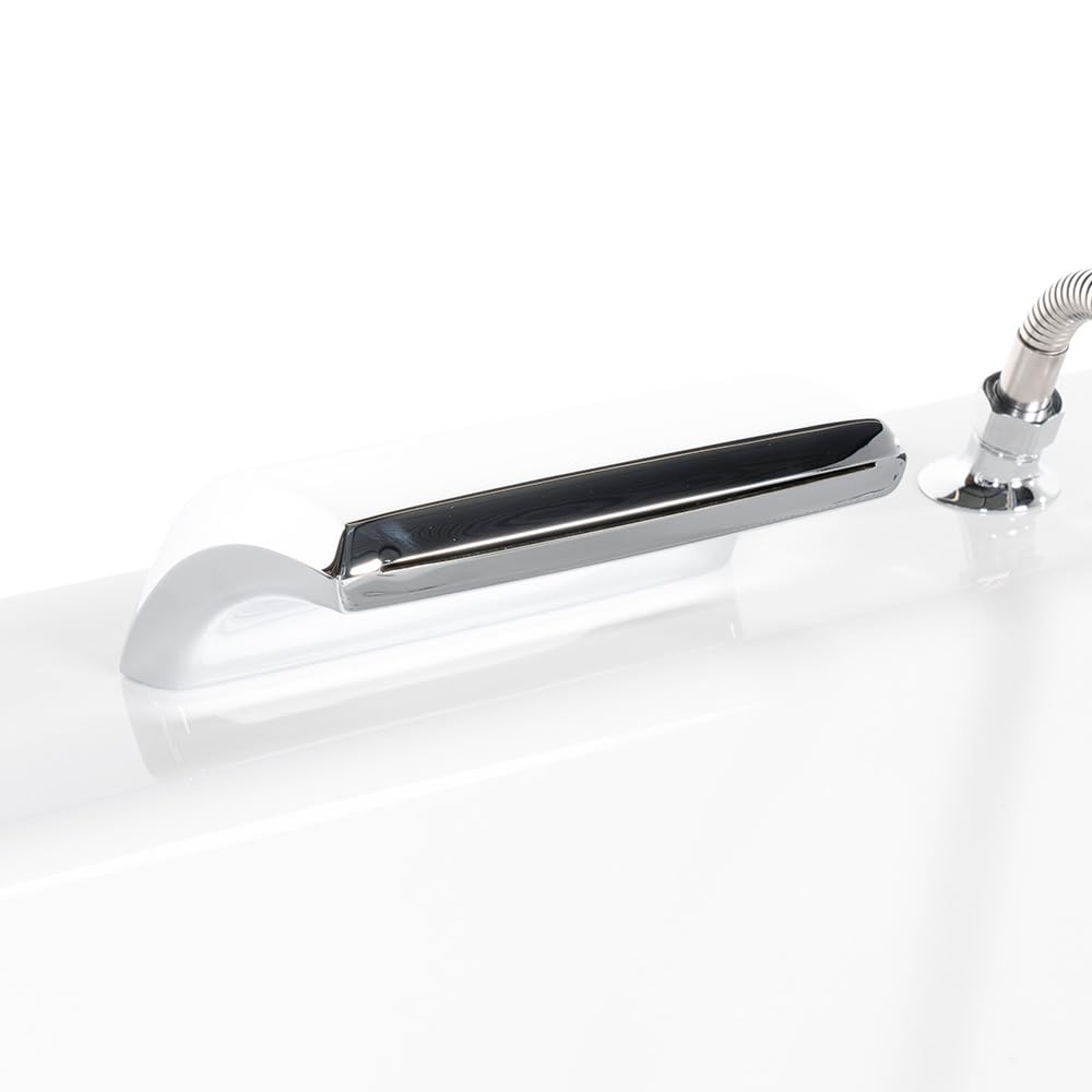 Home Deluxe - Baignoire balnéo - LAGUNA M - Blanc, dimensions : 180 x 90 x 55 cm - avec radio, chauffage et luminothérapie I Baignoire d'angle pour 2 personnes, baignoire balnéo d'intérieur