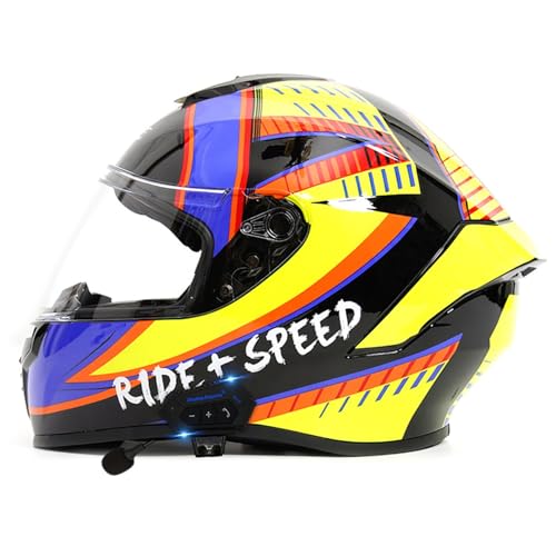 Casque intégral moto Bluetooth double visière pour rouler protégé