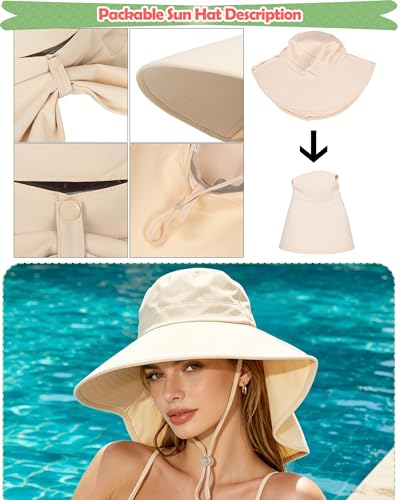 Sombrero de mujer con protección UV y ala ancha miniatura 4