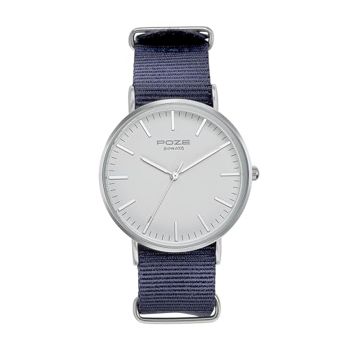 Sonata Poze Quartz Analog White Dial Nylon Strap Watch for Men-SP70038SP01W (B0CXDLDP8H) Amazon Price History, Amazon Price Tracker
