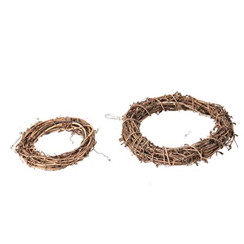 EXCEART Guirlanda de uva, faça-você-mesmo, guirlanda de ratã de Páscoa, guirlanda rústica para artes