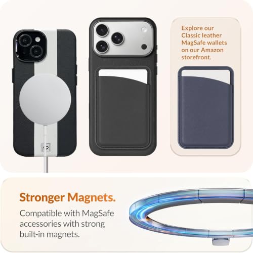 Image of DIZORO Leather Case for iPhone 15, Men Women Luxury Elegant Slim Business PU Cover Soft Non-Slip Grip Shockproof Anti-Scratch Protective Back Cover Black White