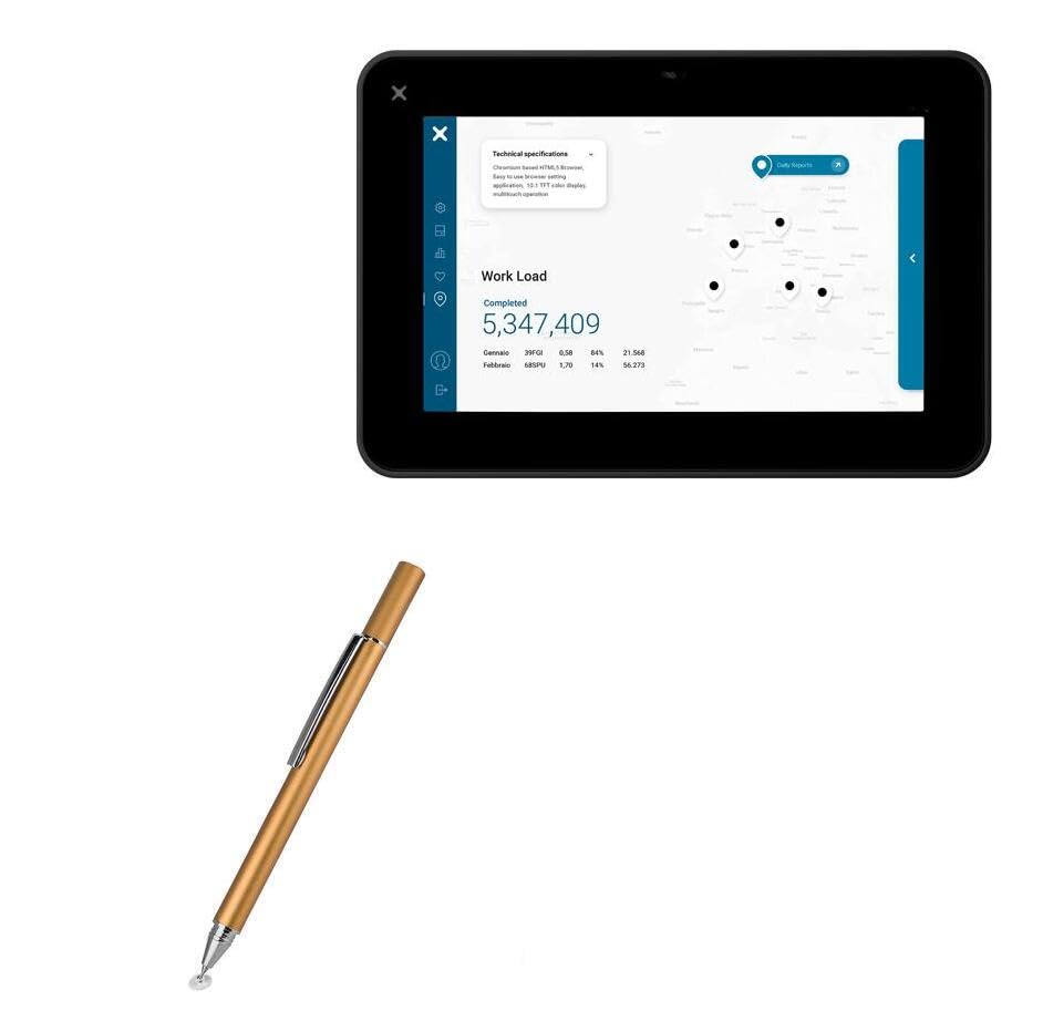 BoxWave Stylus Pen Compatible with Exor JSmart 707 NFC (7 in) - FineTouch Capacitive Stylus, Super Precise Stylus Pen - Champagne Gold