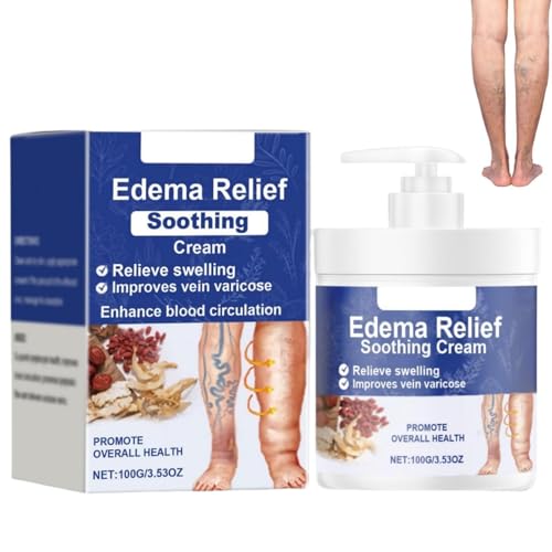 Crema herbal calmante para el edema, crema antiinflamatoria para las piernas, reduce eficazmente las molestias en las piernas, para todo tipo de pieles (1pcs)