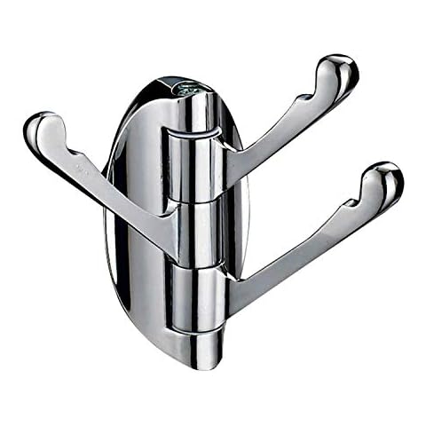 Swivel Coat Hook Hat Hook with Swing Arm Stainless Steel Chromed Clothes Hanger Towel Hanger Wall Mounted (Silver) Cover