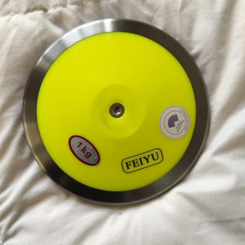 FEIYU Super Spin Competition Discus Throw with WA Certification 1.00kg -Track & Field Throwing Discuses Rim Weight 75% for Competition and Practice