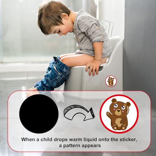 Miniatura 3 de 30uds Pegatinas De Entrenamiento Para Ir Al Baño, 15 Patrones De Animales Que Cambian De Color Pegatina Mágica Para Ir Al Baño Pegatinas Para Entrenamiento Para Niños Pequeños