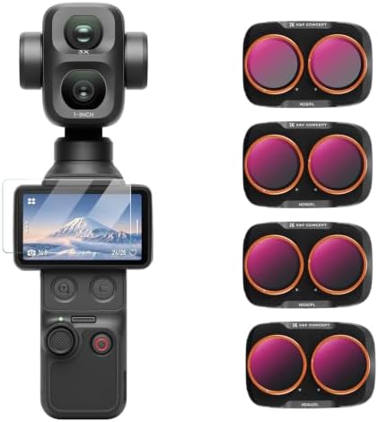 K&F CONCEPT Pocket 4P Handheld Action Camera Filter 4-Piece Set (ND8/PL+ND16/PL+ND32/PL+ND64/PL)