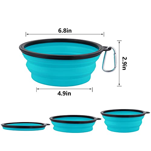 SLSON Collapsible Pet Travel Bowls with Lids #TOP30