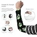 Meaudiwes Fashion Sun Protection Arm Sleeves Unisex Tattoo Cover Up Compression Cooling SleeveSkull WeedLeaf Leaves Green Black