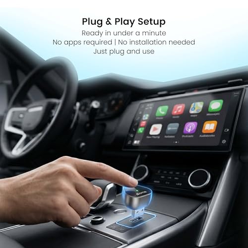 Image of ORCA Cube Wireless CarPlay & Android Auto Adapter - Convert Wired to Wireless, WiFi 6 + Bluetooth 5.4, Fast Auto Reconnect, USB A & Type C Support, Plug & Play for iPhone & Android