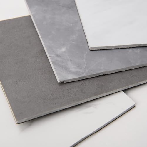 Art3d Marble Textured Interlocking Vinyl Floor Tiles, Waterproof Floor Planks for Living Room, Kitchen, Basement, Ideal for New Home Buyers & Future Movers, 4 Color Samples - 4