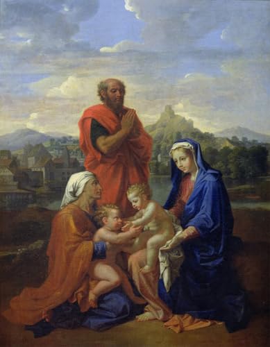 Toile Sainte Famille Nicolas peinture moderne pour sublimer la décoration du salon
