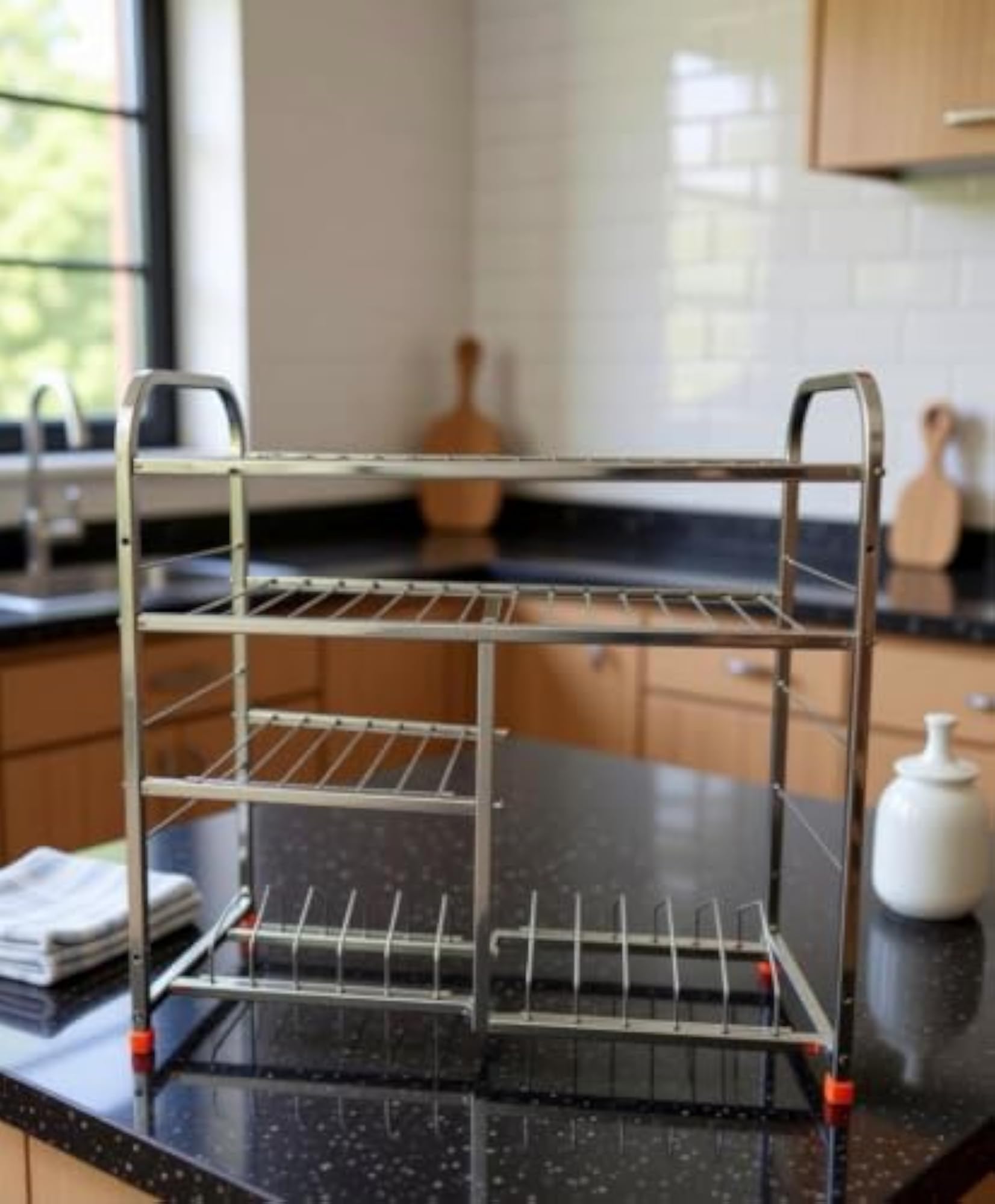 Stainless Steel 3-Tier Kitchen Dish Drying Rack