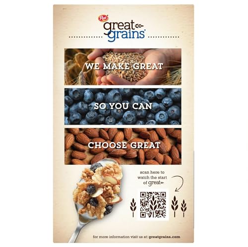 Post Great Grains Blueberry Morning Cereal, 13.5 Oz. Box (2 Pack)