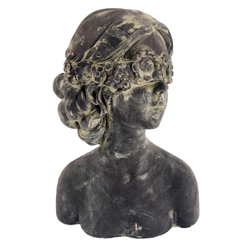 Figuras decorativas de resina con rostro femenino 7.1 in x 4.7 in miniatura 1