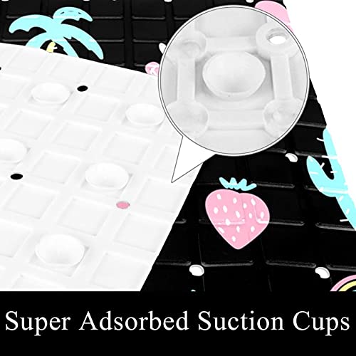 Tapis de bain antidérapant en PVC lavable 40x70 cm avec ventouses et drainage