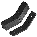 eoere 6 PCS Heavy-Duty Black 45 Degree Inside Flush Bracket for 2×2 Wood Post, Post-to-Beam Connector for Pergola, Deck, 5/16" Thickness