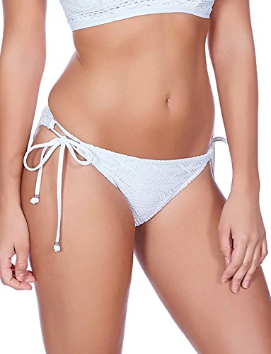 Freya Sundance Crochet Rio Swim Brief (3975),Medium,White #TOP1