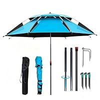 TUIBEIDAMAI Sonnenschirm Strand Ø 160cm mit Bodenhülse, Faltbar Strandschirm mit Tragetasche, Strandschirm Windfest Stabil, Sonnenschutz uv 50 mit Erdspieß, für Balkon, Garten, Terrasse, Strand