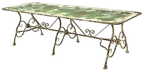 Casa Padrino Art Nouveau Garden Table Antique Green 250 x 90 x H. 75 cm - Art Nouveau Garden Furniture