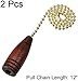 XYWHPGV Sculptured Walnut Wooden Pendant 12 inch Brass Bfinish Pull Chain for Lighting Fans Pack of 2(8c6e3 27d6d 52bbe 8628a b1f3a edfd9