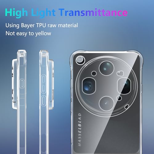 Image of Bumper Back Cover Case Transparent for Oppo Find X9 Ultra 5G|Four Corners Protection|Camera Protection Back Cover Case for Oppo Find X9 Ultra 5G -Transparent