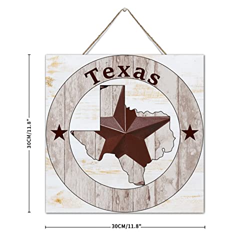 Plaque murale Texas bois de qualite superieure 30cm