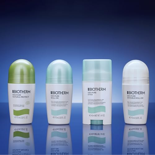 Biotherm Deo Pure Invisible 48h Deo Roll-On, Anti-Transpirant für Damen, Wirksamer Schutz vor Schweißgeruch für empfindliche Haut und alle Hauttypen ohne klebende Rückstände oder Flecken, 75 ml