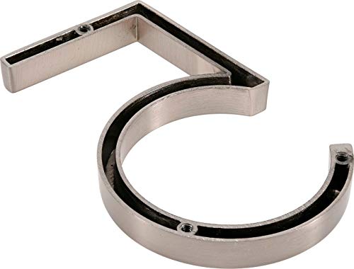 Distinctions 844705 Upgraded 5" Brushed Nickel Floating House Number 5 #TOP4
