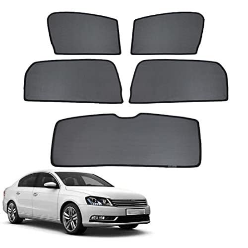 Parasole Auto Tendine parasole magnetiche per finestrini auto per Passat B7 Berlina 2010-2015, protezione UV, per bambini che dormono, lunotto posteriore, 2 pezzi Tendine Parasole(‎5pcs)