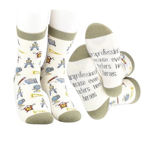 MBMSO 2 Pair Paraprofessional Gift Socks Paraprofessional Teacher Appreciation Gift Paraeducator Gift Teaching Assistant Gift2